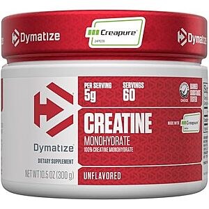 [Prime, SnS] $12.21* | Dymatize Creatine Monohydrate Powder with CREAPURE (Product of Germany), 5g Per Serving, 60 Servings (300g) at Amazon